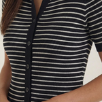Edith Striped Polo Top