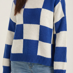 Plaid knit sweater