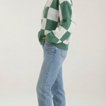 Plaid knit sweater