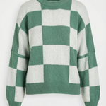 Plaid knit sweater