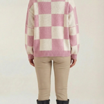 Plaid knit sweater