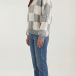 Plaid knit sweater