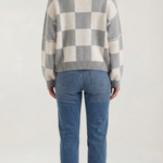 Plaid knit sweater