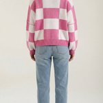 Plaid knit sweater