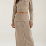 Evelyn Luxe Knit Set with Buttons