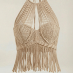 Francine Macramé Halter Top