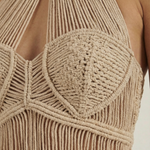 Francine Macramé Halter Top