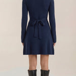 Geneva High Neck Knit Mini Dress