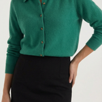 Gladys knitted cardigan with collar and buttons