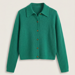 Gladys knitted cardigan with collar and buttons