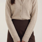 Gladys knitted cardigan with collar and buttons
