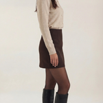 Gladys knitted cardigan with collar and buttons