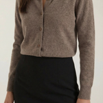 Gladys knitted cardigan with collar and buttons