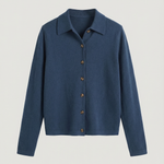 Gladys knitted cardigan with collar and buttons
