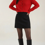 Gladys knitted cardigan with collar and buttons