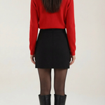 Gladys knitted cardigan with collar and buttons