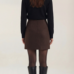 Gladys knitted cardigan with collar and buttons