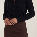 Gladys knitted cardigan with collar and buttons