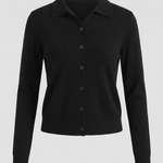 Gladys knitted cardigan with collar and buttons