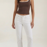 Hilary top with a square neckline