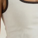 Hilary top with a square neckline