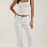 Hilary top with a square neckline