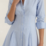 Jeanette Striped Shirt Dress