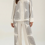 Judy Shirt with Graphic Print and Button Collar
