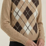 Kristy polo-style knit sweater
