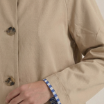 Lindsay trench coat with elegant striped lining