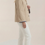 Lindsay trench coat with elegant striped lining