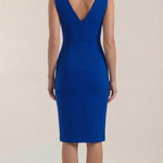 Lydia Midi Dress with V-neck