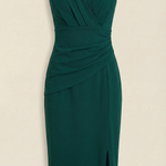 Lydia Midi Dress with V-neck
