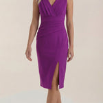 Lydia Midi Dress with V-neck