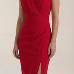 Lydia Midi Dress with V-neck