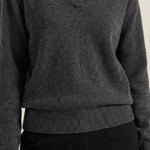 'Margaret' Casual Polo Shirt with V-Neck