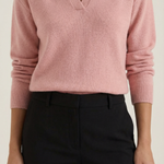 'Margaret' Casual Polo Shirt with V-Neck