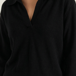 'Margaret' Casual Polo Shirt with V-Neck