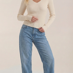 Michelle ribbed V-neck sweater