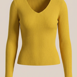 Michelle ribbed V-neck sweater