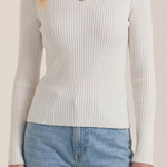 Michelle ribbed V-neck sweater