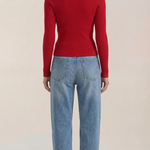 Michelle ribbed V-neck sweater