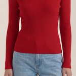 Michelle ribbed V-neck sweater