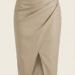 Natalie draped midi skirt