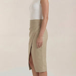 Natalie draped midi skirt