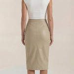 Natalie draped midi skirt