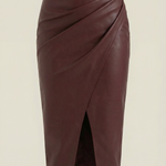 Natalie draped midi skirt