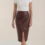 Natalie draped midi skirt