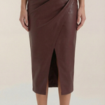 Natalie draped midi skirt