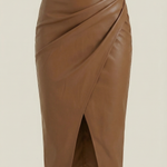 Natalie draped midi skirt